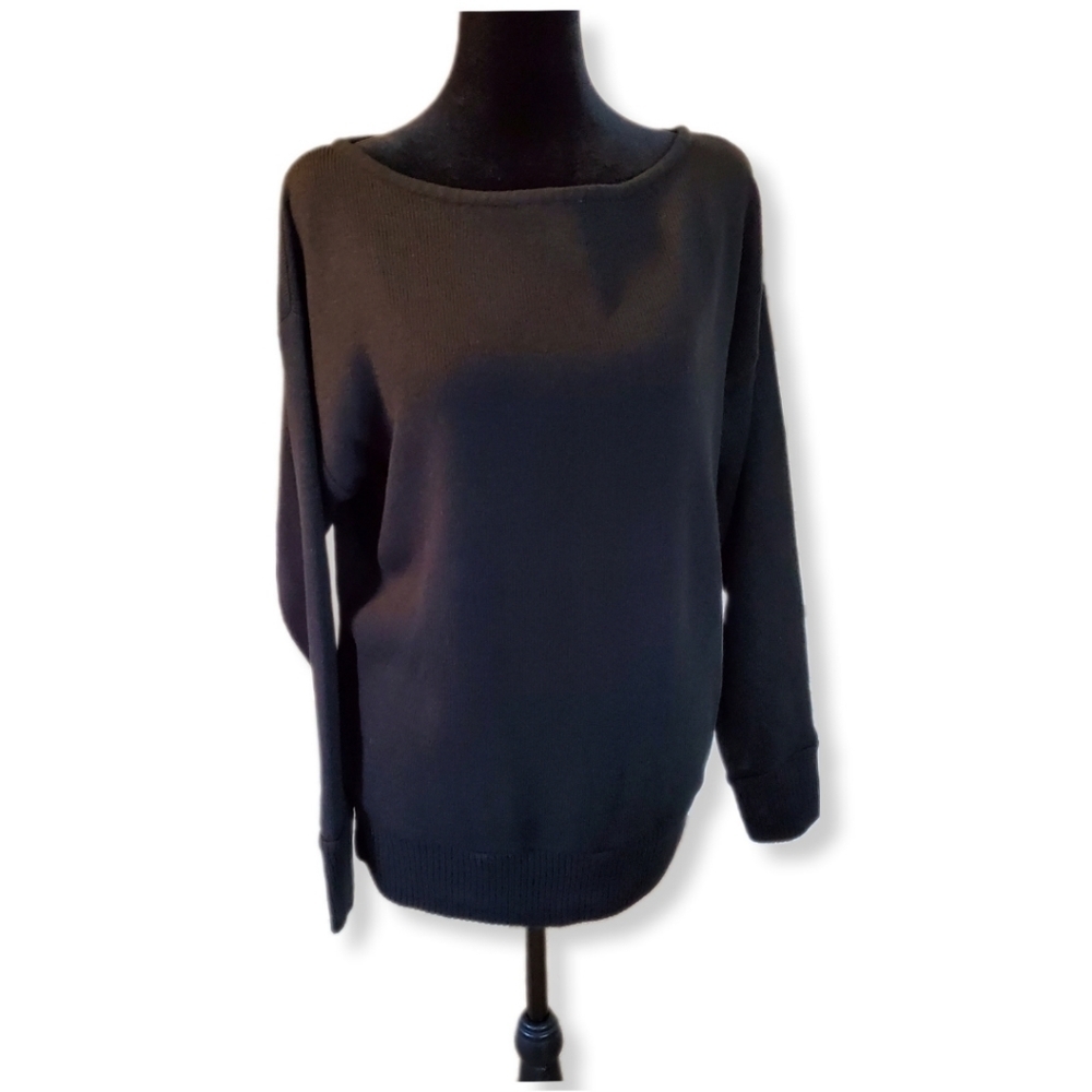 Nasty Gal Black Oversized Long Sleeve Sweater Sz 10